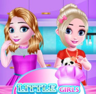 Little Girls Kitchen Time